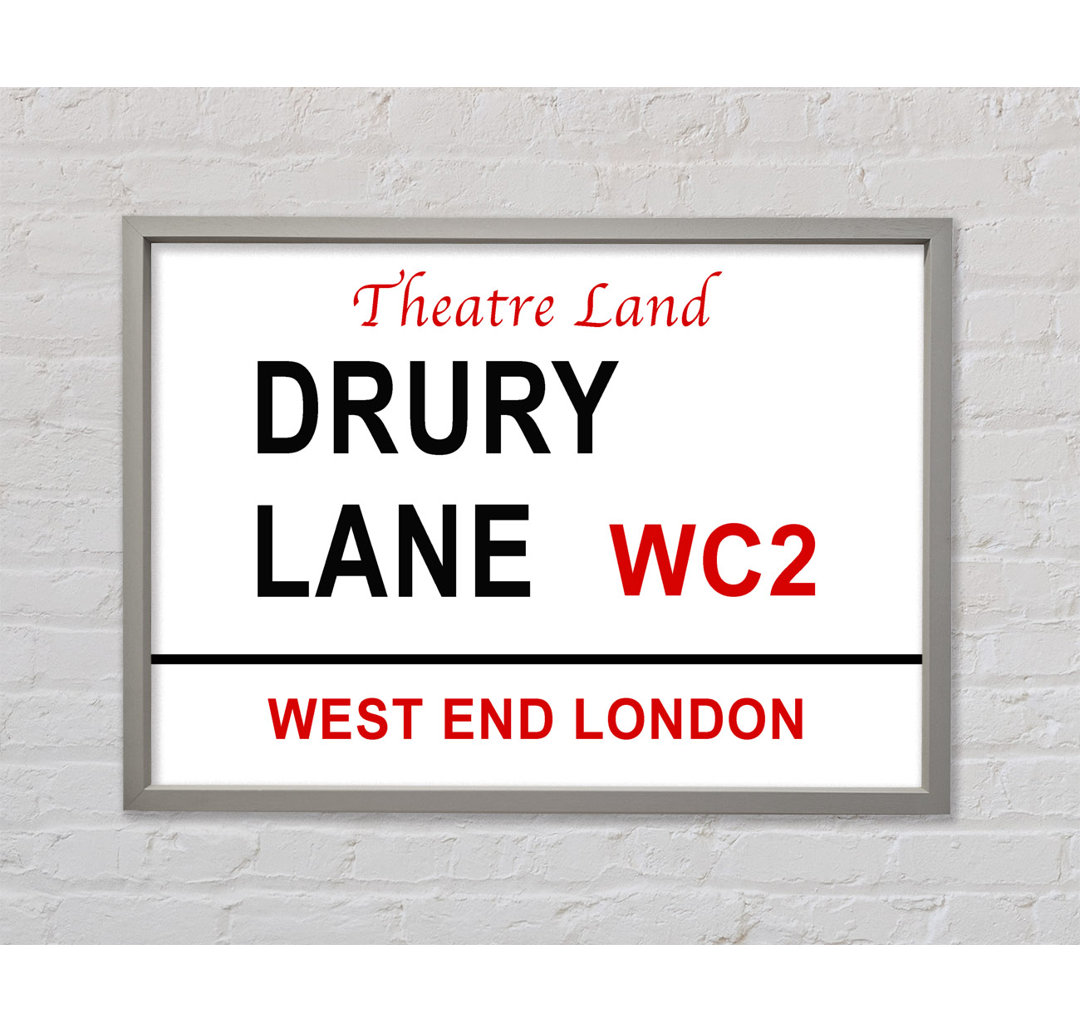 Drury Lane Signs Gerahmter Druck