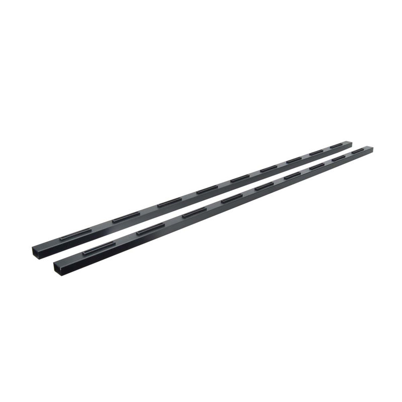 72" Fortress Pure View Stair Rod Set, Black