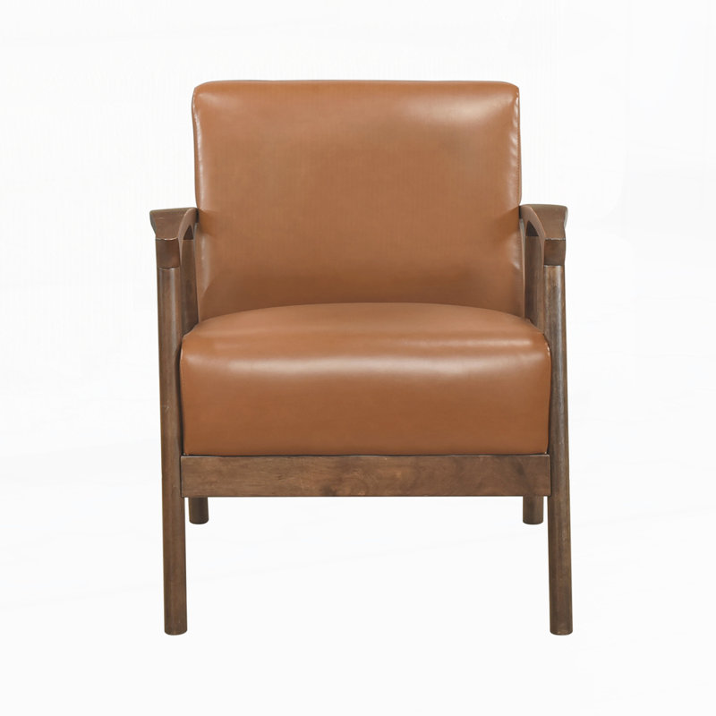 Chaise d'appoint rembourrée en similicuir