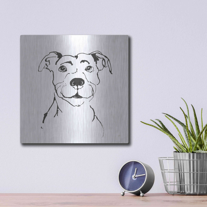 «Line Dog Pitbull I» par Chris Paschke, H 12 po x l 12 po