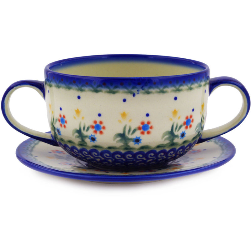 Spring Flowers Stoneware Teacup
