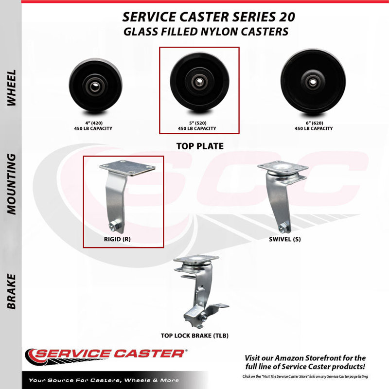 Glass Filled Nylon Caster