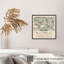 Floral, sauge, matisse verte, fleurs, roses, bohémien, reproduction d'art non encadrée