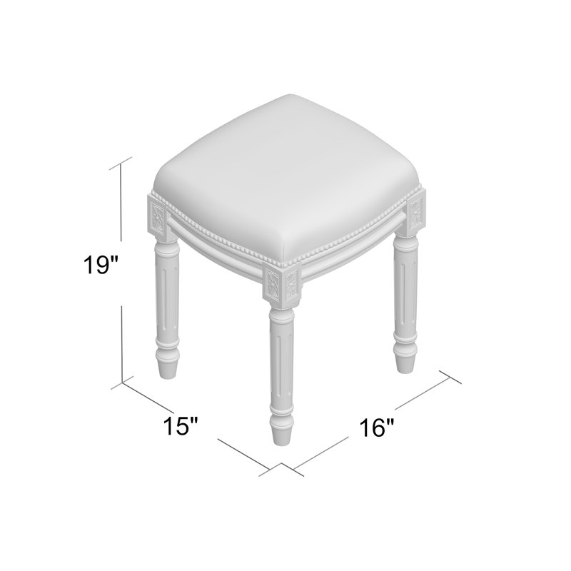 Tabouret de coiffeuse Alameda, Moutarde