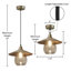 Virna 11.8"W 1-Light Glass and Metal Pendant