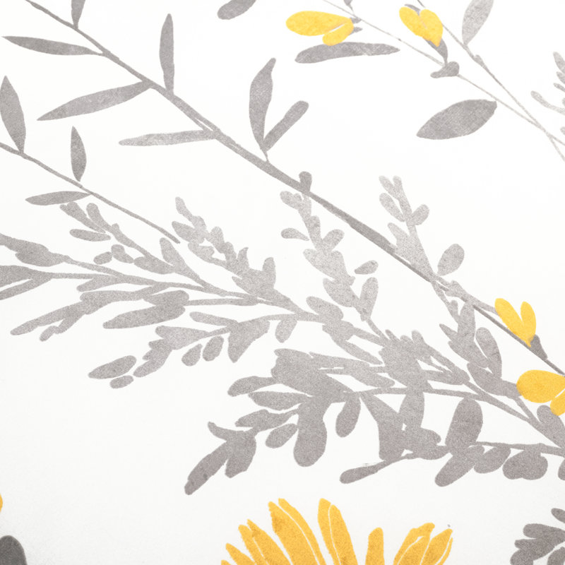 Aprile Soft Reversible Oversized Comforter, Yellow Floral, Queen Comforter + 7 Additional Pieces