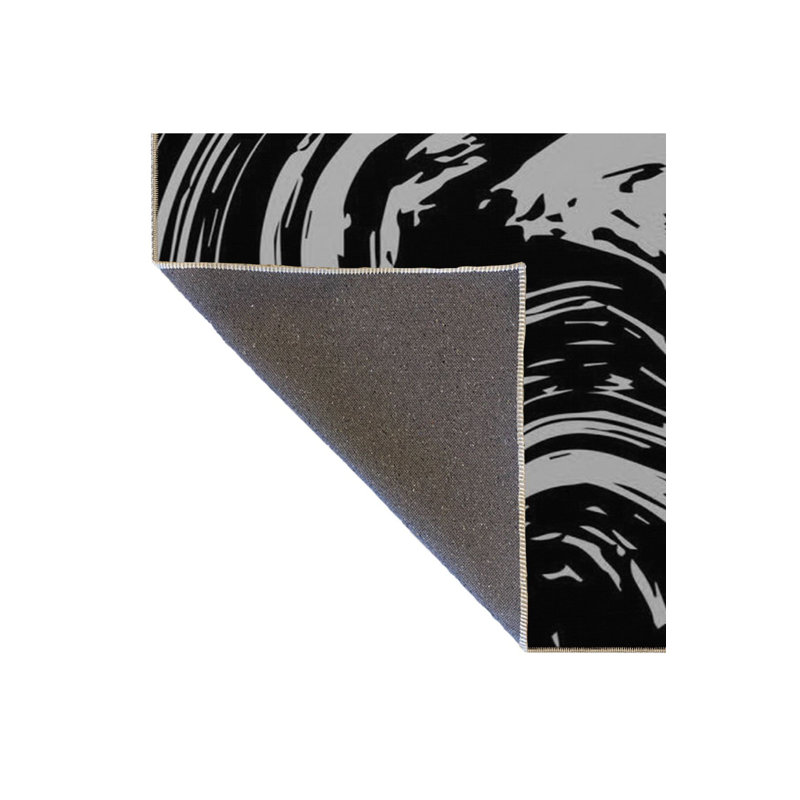 Tapis noir lavable noir, Tapis de couloir 3 pi 3 po x 9 pi 10 po