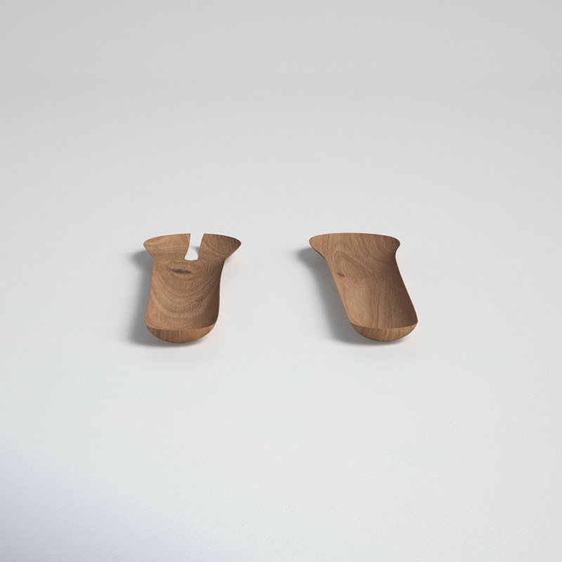Saverne Abstract Wood Condiment Server