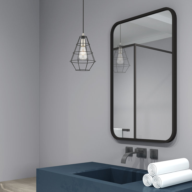 Luminaire suspendu géométrique à 1 lumière Avilee, Noir