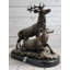Sculpture de famille de cerfs