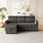 Lulla 85.11" Pull Out Sleeper L-Shaped Sofa with Storage Chaise-52728041