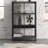 Black Oak & Iron Six Cube Wall Shelf-11194273