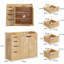  118cm Wide Solid New Zealand Pine Wood Baby Changing Table - 4-drawer Diaper Cabinet With Double Door Cupboard - Eco-friendly Nursery Storage - Natural