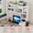 Desktop Bookshelf, Desk Shelf With Drawer For Computer Desk, 35.04" 6-Tier Adjustable Desktop Hutch Organizer For Home Office