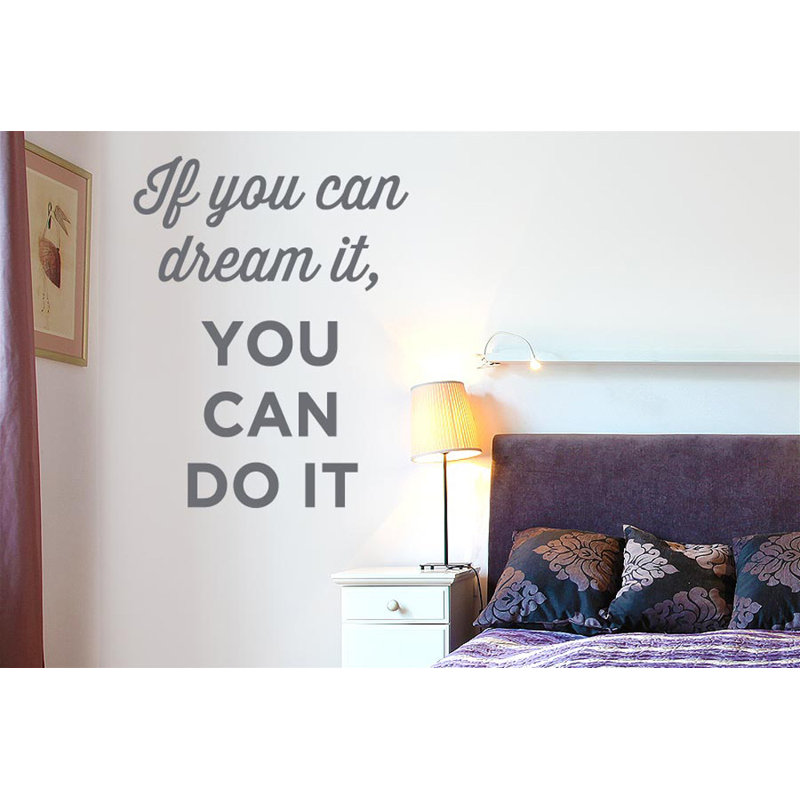 Non-Wall Damaging Wall Decal, Grey, Medium
