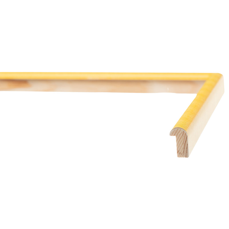 Cadre pour photo simple en bois embossé, Jaune, 4" x 6"