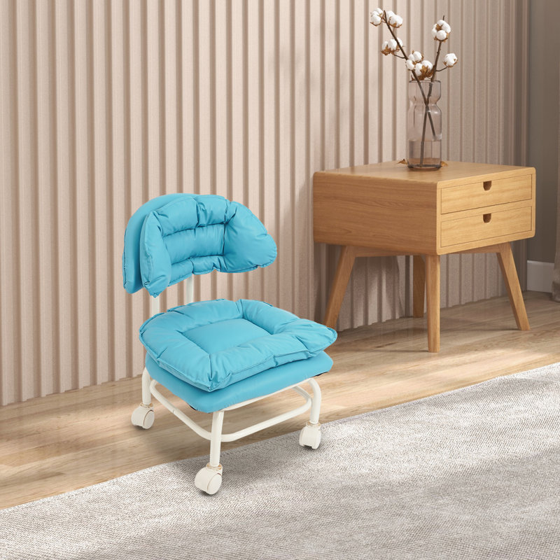 Tabouret à roulettes ergonomique avec dossier