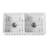 36'' L Farmhouse / Apron Double Bowl Solid Surface Kitchen Sink