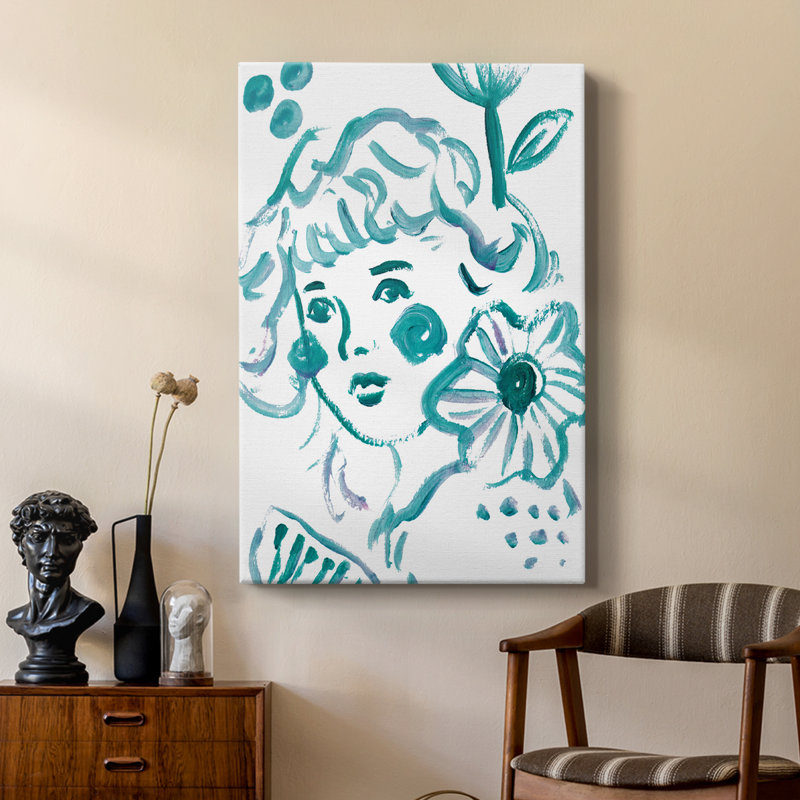 Budding Flower II -Custom Wrapped Gallery Cavas, 27" H x 18" W