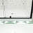 Pivot Swing Shower Door, 56 - 60" W X 71" H, 1/4" Tempered Glass, Matte Black, Reversible Install, Stainless Steel Handle, Magnetic Closure, Excellent Leak Resistance Design H Clear Black Swing,-124069836