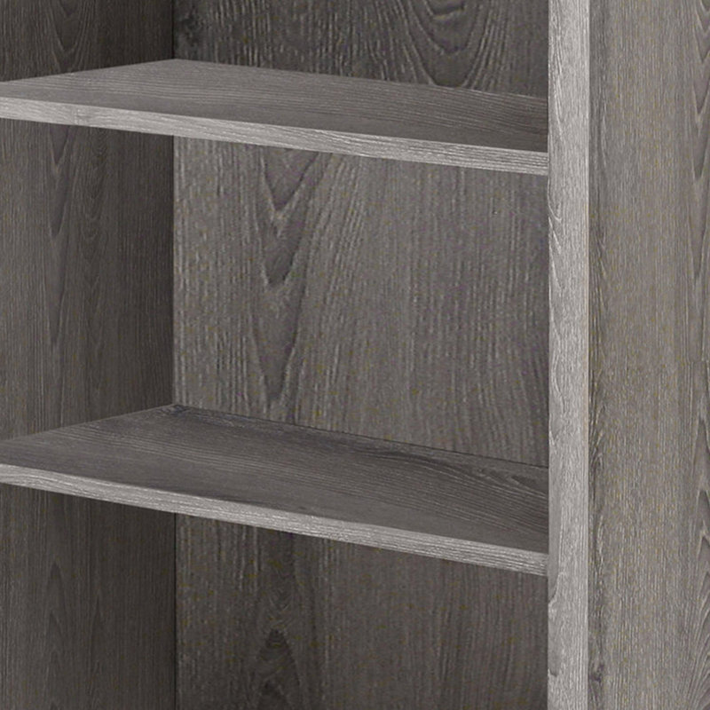 Bibliothèque, bibliothèque, étagère, 5 niveaux, H 48 po, bureau, chambre à coucher, stratifié, Taupe