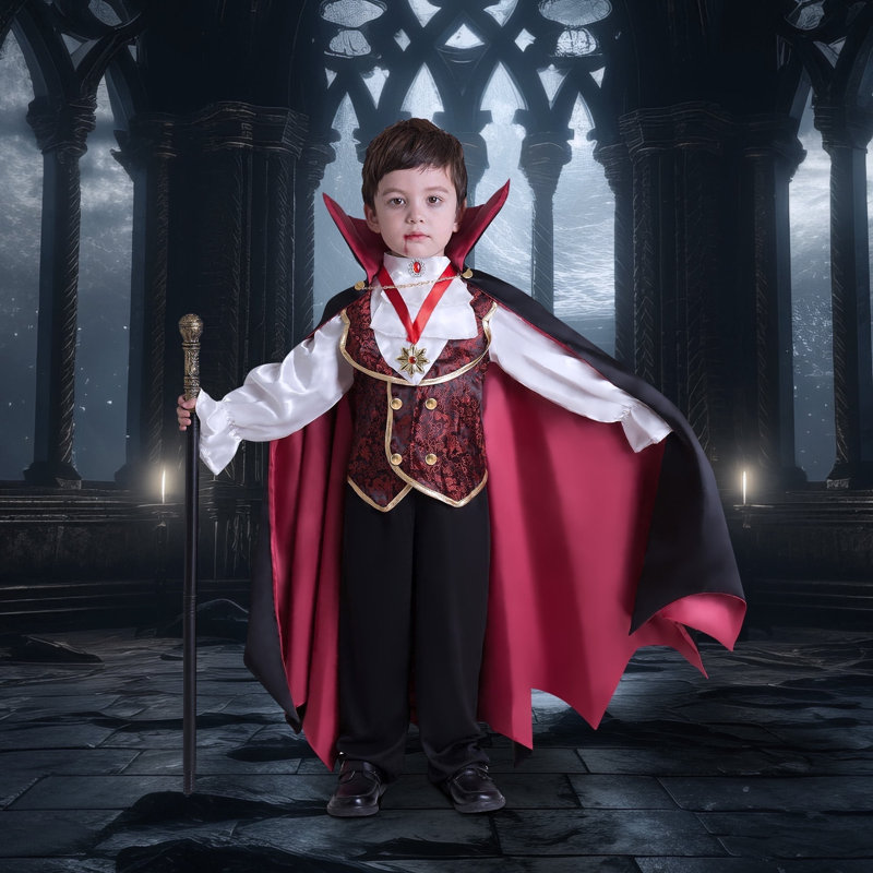 Halloween Gothic Vampire Costume Kids 3T, 3T