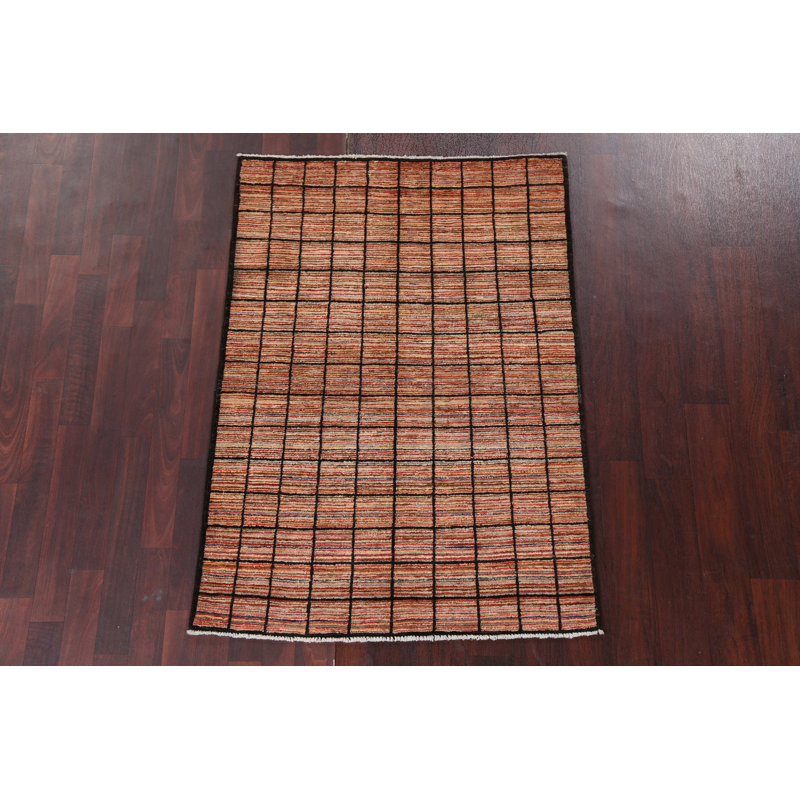 Checkered Gabbeh Oriental Rug 3x5