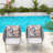 Indoor/Outdoor Reversible Throw Waterproof Pillows With Pillowcase(Set Of 2)-111077073-111009296