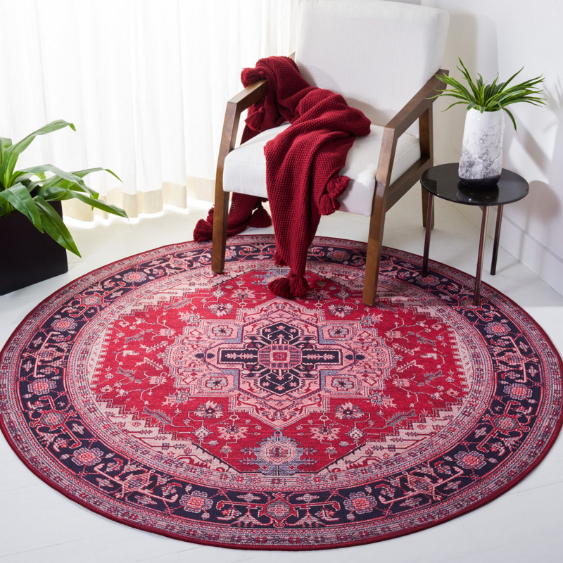 Tucson Performance Machine Washable Oriental Rug, Round 6'