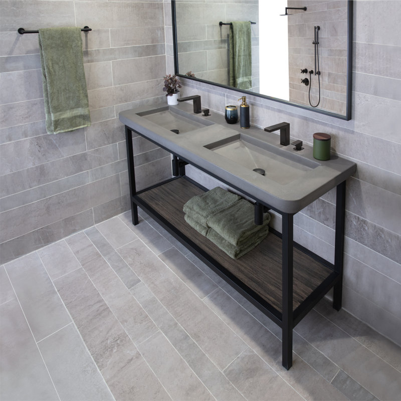Eleganza Centerset Bathroom Faucet, Matte Black