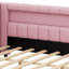 Structure de lit rembourrée avec éclairage DEL et ports USB-120796199-120796249