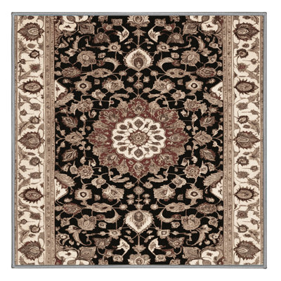 Tapis persan gris lavable à la machine