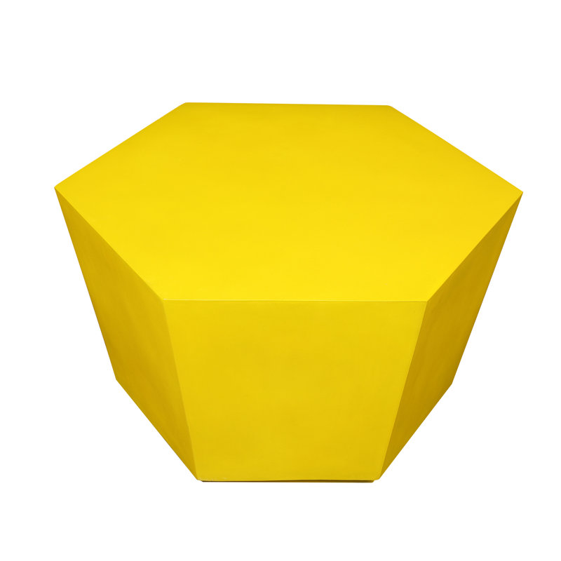 Table basse hexagonale 28 po, Jaune