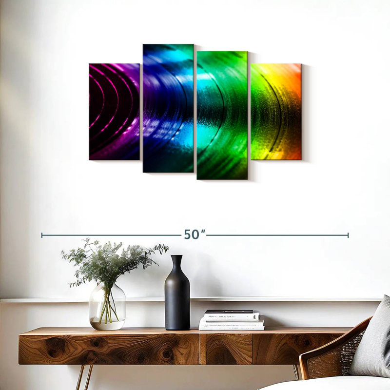 Abarca disque vinyle arc-en-ciel
