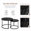 Ensemble de 2 tables basses rondes gigognes, table d'appoint pour le salon, table d'appoint multifonctionnelle avec structure en métal, / salon / chambre à coucher noir