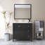 Meuble-lavabo autoportant moderne 35,5 po avec lavabo en résine