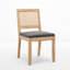 Ensemble de 2 chaises de ferme, chaises de cuisine de style Mid-Century, chaise d'appoint rembourrée avec structure en bois