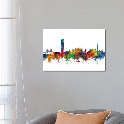 Malmo, Sweden Skyline by Michael Tompsett - Wrapped Canvas Gallery-Wrapped Canvas Giclée