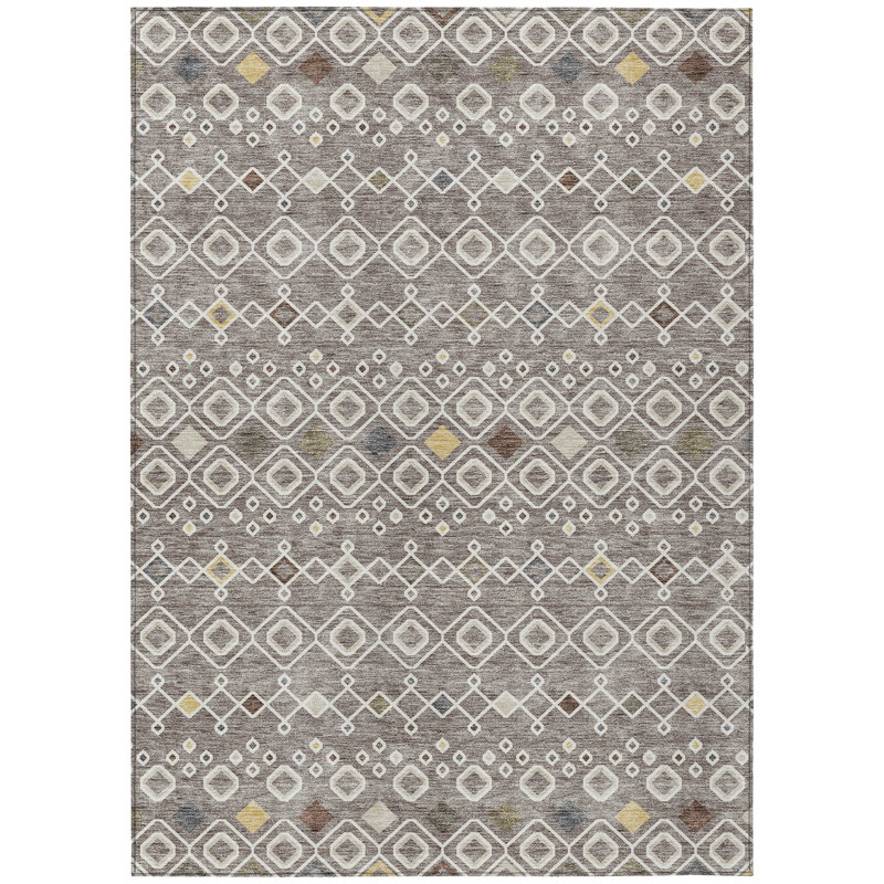 Aleighna Area Rug with Non-Slip Backing, Rectangle 1'8" x 2'6"