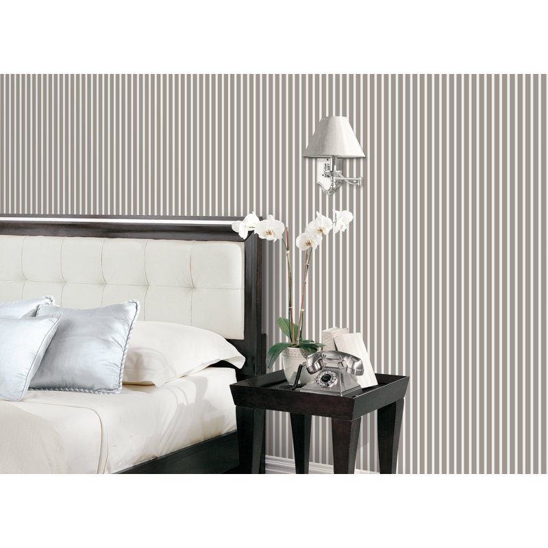 Ayden 10m x 53cm Matte Wallpaper Roll, Dark Grey/White