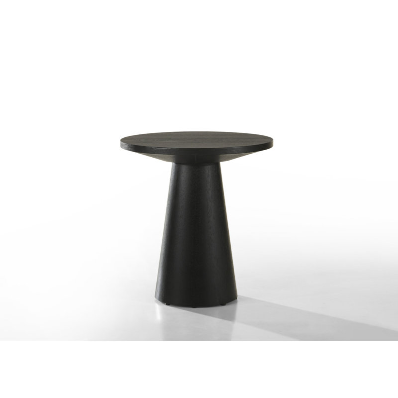 Console ronde noire l 20 po avec base piédestal Jasper