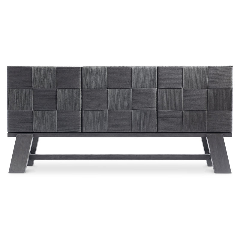 Black Woven Rope Contemporary 76'' Sideboard