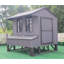 Poulailler robuste de style Amish Ranch gris / noir 4 pi x 6 pi