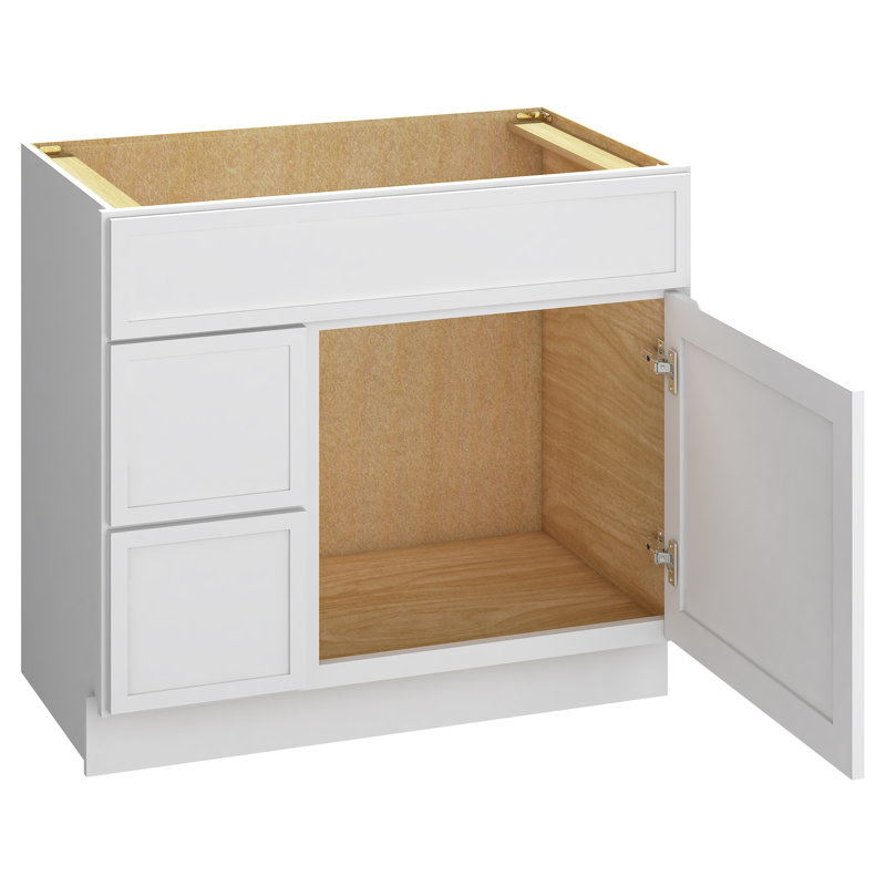 Base de meuble-lavabo simple 36 po seulement, Blanc