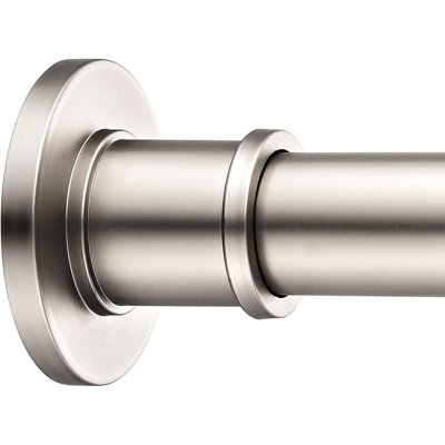 Industrial Rustproof Non-Slip Tension Shower Curtain Rod, 43-72 Inch 304 Stainless Steel for Bathroom & Window