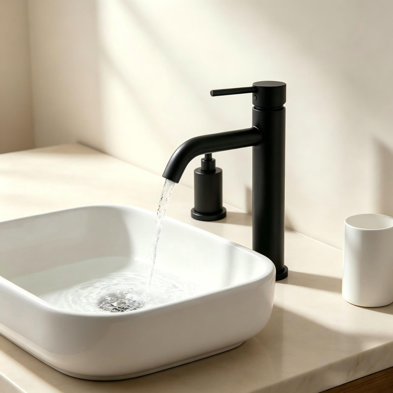 Vessel Sink Faucet Single Handle Bathroom Faucet, Matte Black