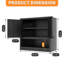 Armoire de rangement murale en métal avec verrouillage sécuritaire, 1 tablette, tiroir pour bureau, entrepôt, fabrication en acier laminé à froid, thermolaqué, longue durée de vie, assemblage facile, portes verrouillables montées en noir classique
