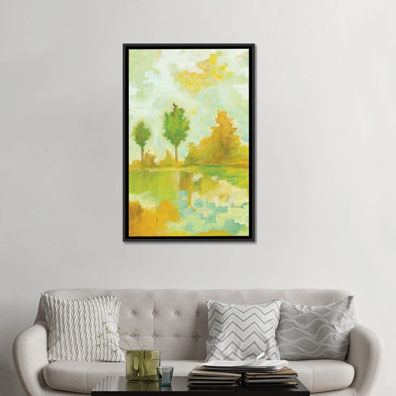 « golden hour ii », reproduction d’art sur toile, H 60 po x l 40po x P 1,5 po, Toile avec cadre flottant noir, Pas de tapis