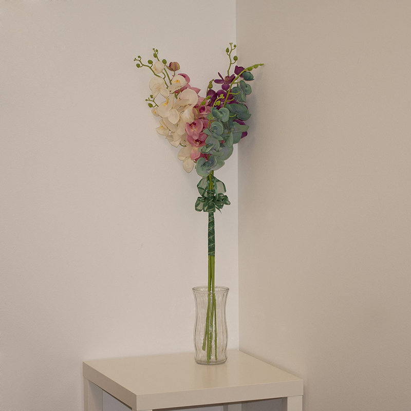 Fleur orchidéee artificielle 2 branches, Crème