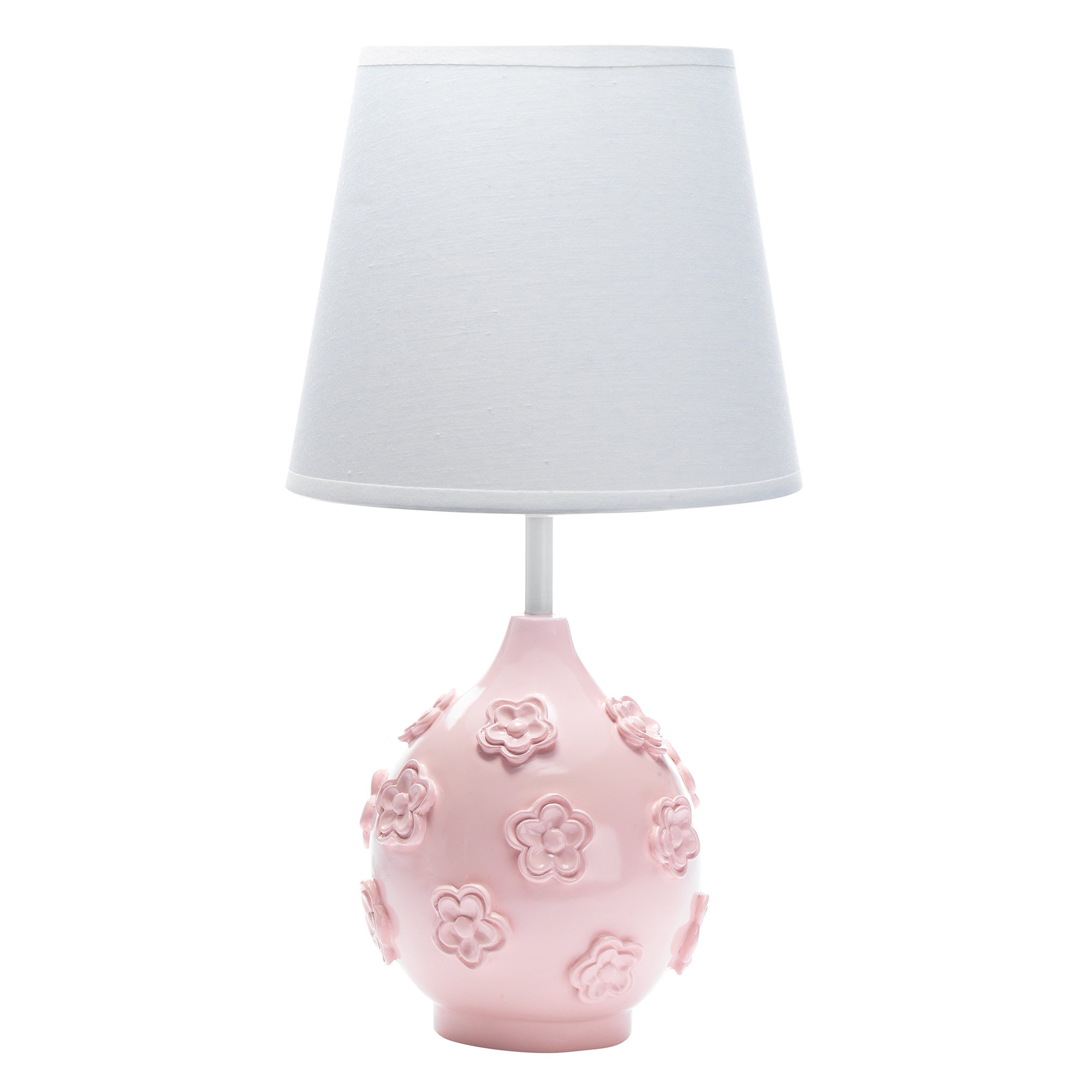 Lambs & Ivy Signature Botanical Baby Pink Floral Nursery Lamp with